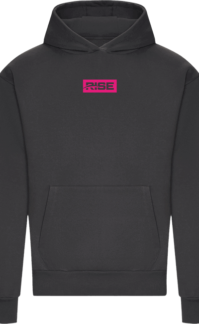 SEASON 2 LOGO ON CHARCOAL OVERSIZE HOODIE