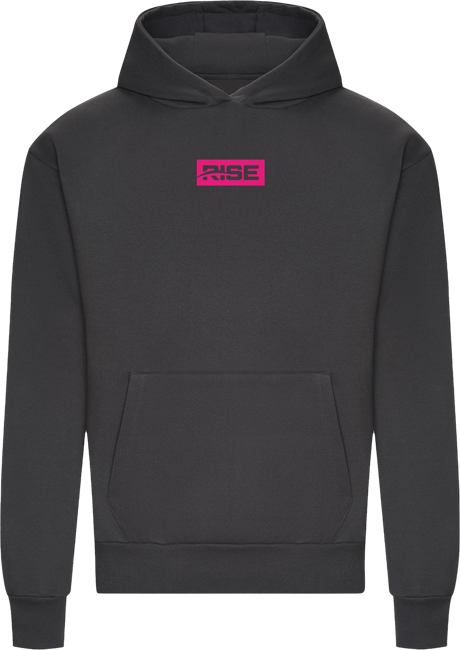 SEASON 2 LOGO ON CHARCOAL OVERSIZE HOODIE